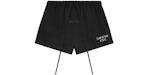 Fear of God Essentials, pantaloncini da corsa da donna, in jersey pesante, neri