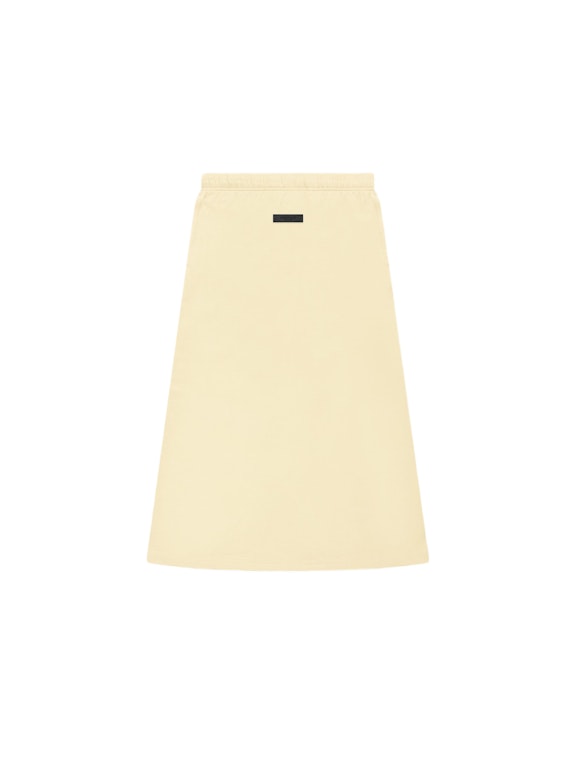 Pre-owned Fear Of God Essentials Women's Jersey Long Skirt Canary