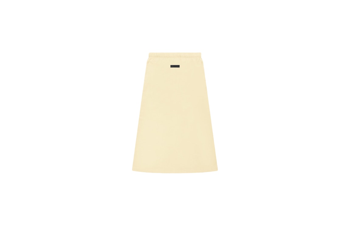 Pre-owned Fear Of God Essentials Women's Jersey Long Skirt Canary