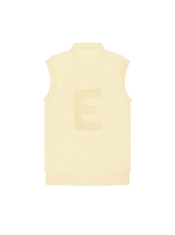 Pre-owned Fear Of God Essentials Womens Mockneck Vest Canary