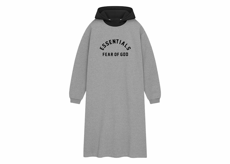 【ESSENTIALS】Nylon Fleece Hooded Sweater/Dark Heather Fear of God Essentials Nylon Fleece Hooded Sweater S - POIZON