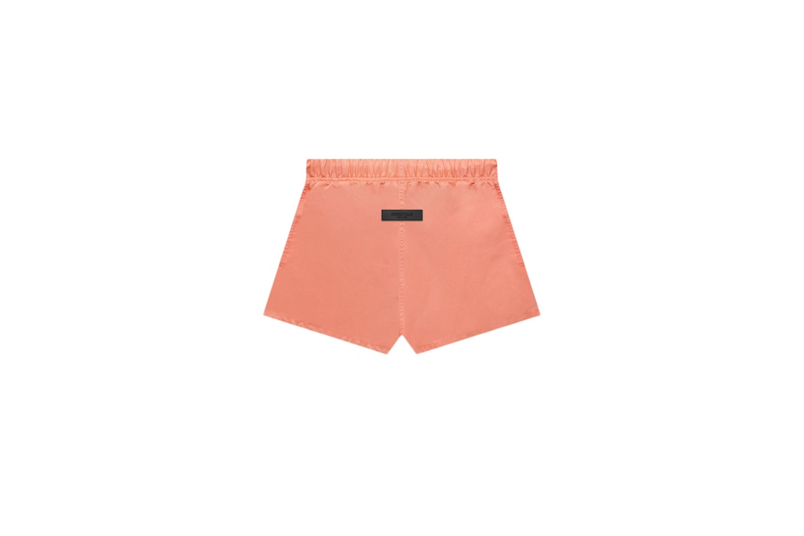 Pre-owned Fear Of God Essentials Women's Nylon Running Shorts Coral