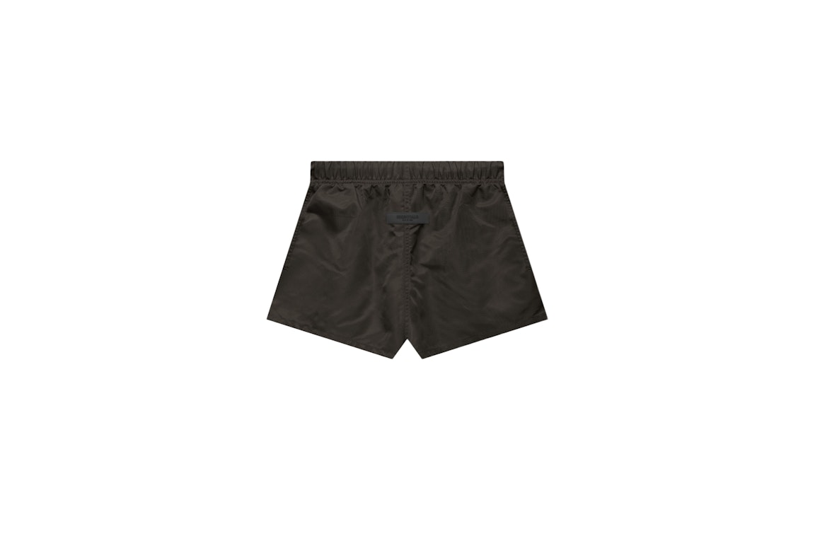 Pre-owned Fear Of God Essentials Women's Nylon Running Shorts Off Black