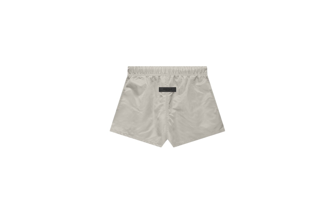 Pre-owned Fear Of God Essentials Women's Nylon Running Shorts Smoke