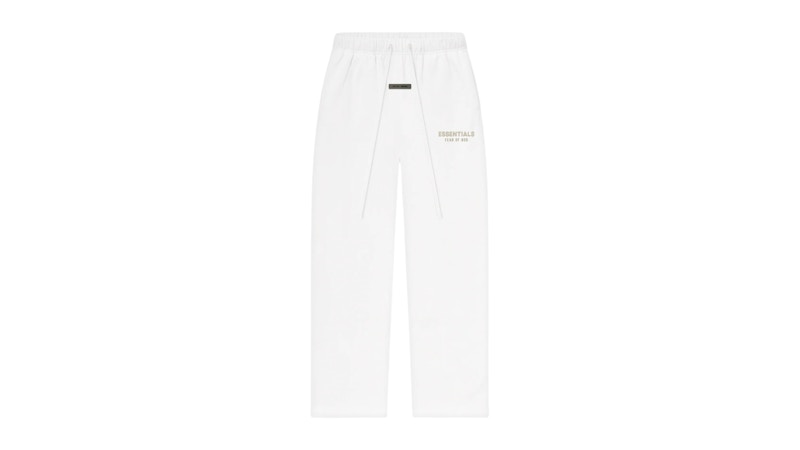 Pre-owned Fear Of God Essentials Womens Relaxed Fleece Sweatpant In Cloud White