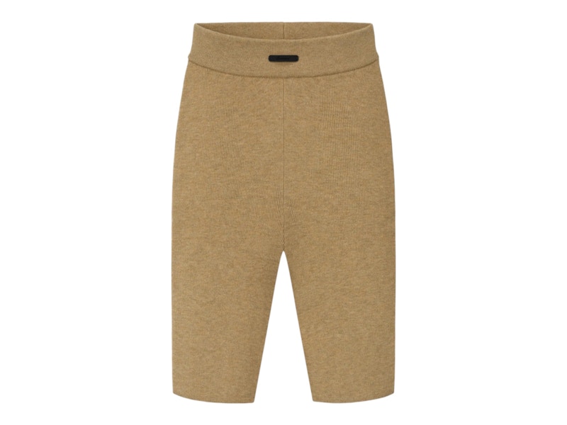 Fear of God Essentials Womens Rib Knit Bike Short in Dune