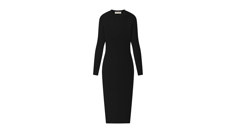 chinese dress ladies Long black crochet V-neck dress main image 0