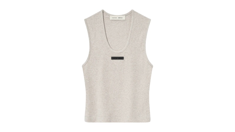 Fear of God Essentials Womens Rib Tank Heather Stone
