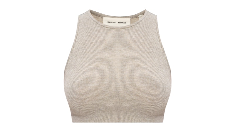 Canotta sportiva da donna Fear of God Essentials a costine Timber