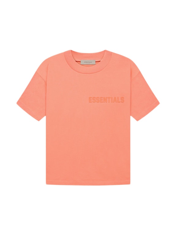 Pre-owned Fear Of God Essentials Women's S/s T-shirt Coral