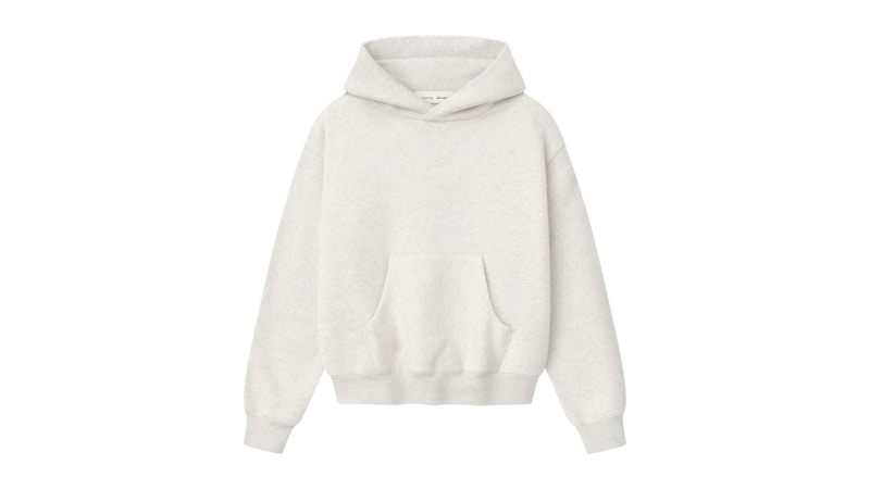 Fear of God Essentials Womens Signature Classic Hoodie in Oatmeal Heather/Light Heather