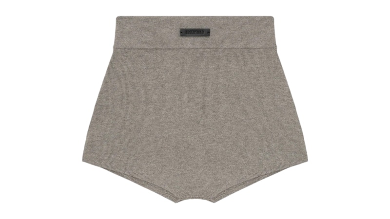 Fear of God Essentials Womens Soft Rib Knit Boxer Homestead Heather