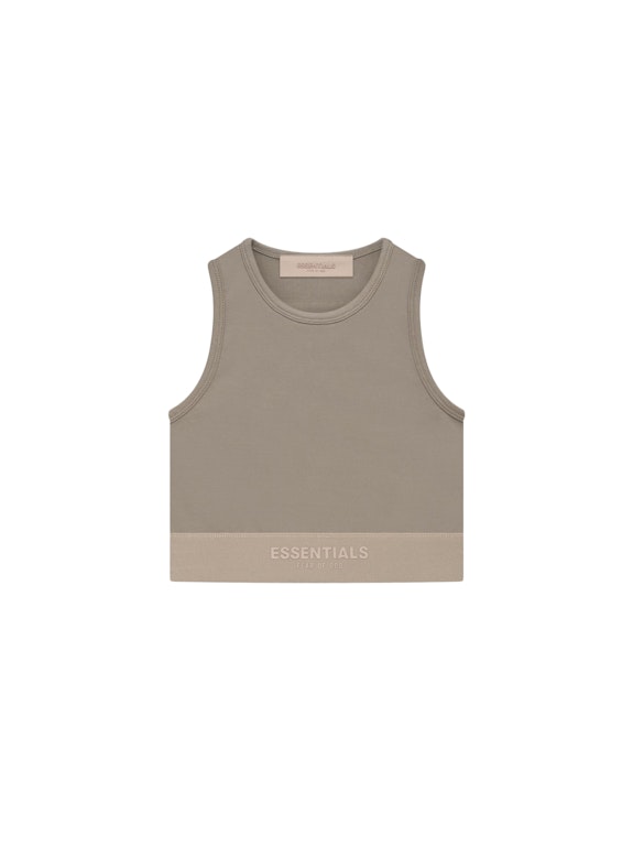 Pre-owned Fear Of God Essentials Women's Sport Tank Desert Taupe
