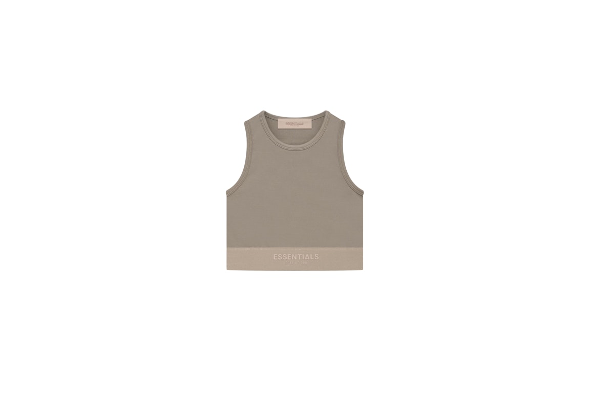 Pre-owned Fear Of God Essentials Women's Sport Tank Desert Taupe