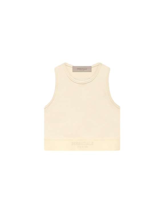 Pre-owned Fear Of God Essentials Women's Sport Tank Egg Shell