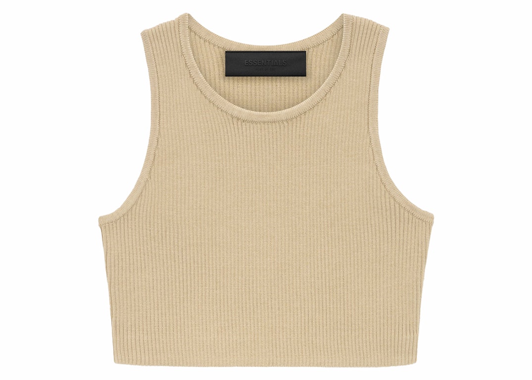 Pre-owned Fear Of God Essentials Women's Sport Tank Gold Heather