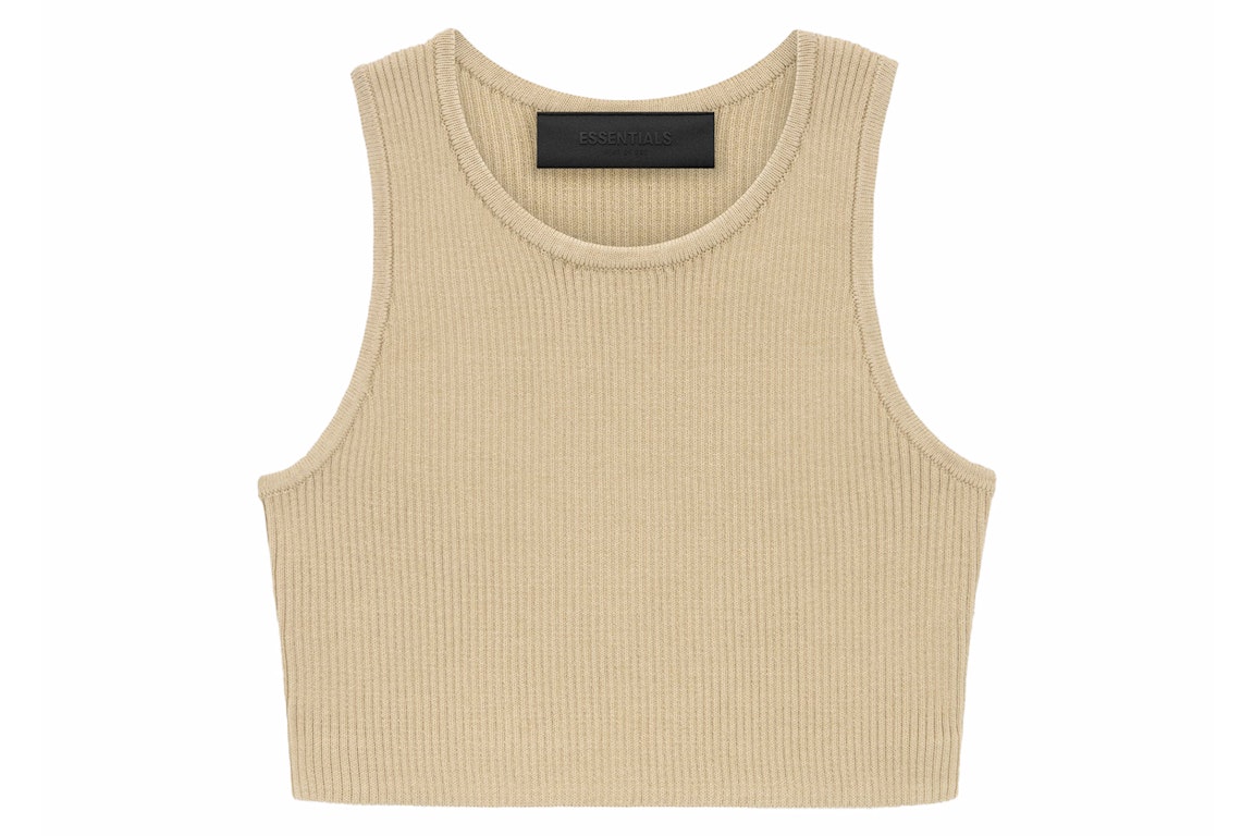 Pre-owned Fear Of God Essentials Women's Sport Tank Gold Heather