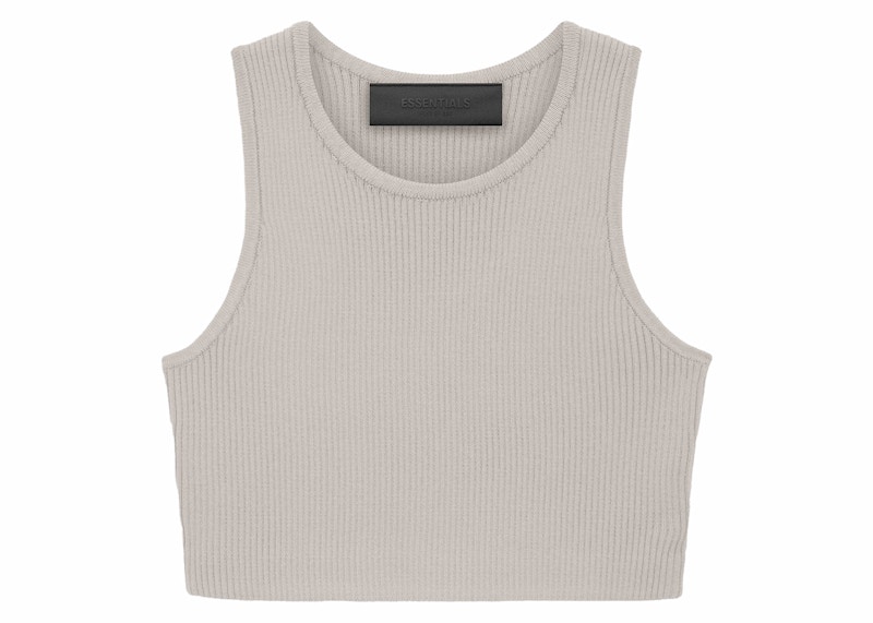 Pre-owned Fear Of God Essentials Women's Sport Tank In Silver Cloud