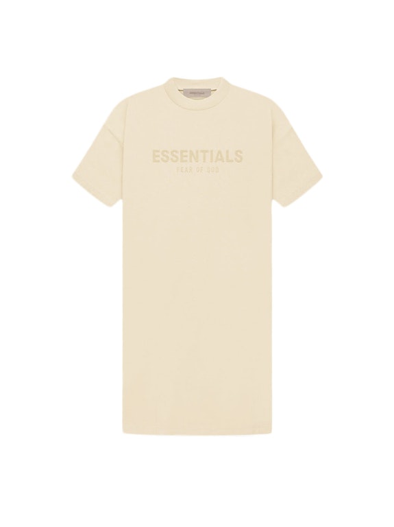 Pre-owned Fear Of God Essentials Women's T-shirt Dress Egg Shell