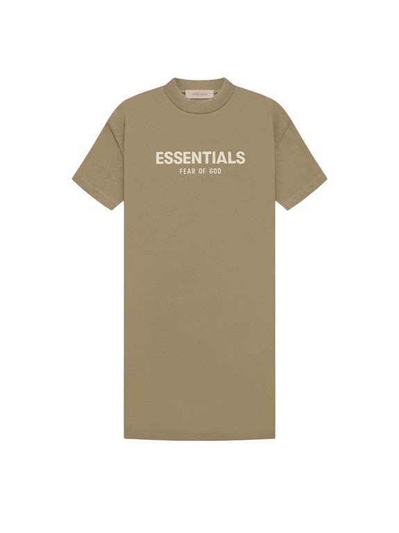 Pre-owned Fear Of God Essentials Women's T-shirt Dress Oak