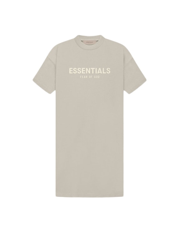 Pre-owned Fear Of God Essentials Women's T-shirt Dress Smoke