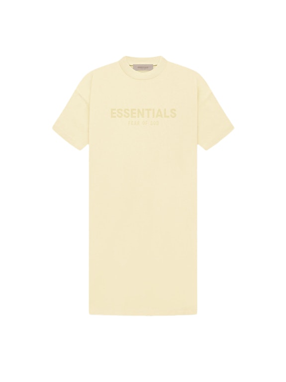 Pre-owned Fear Of God Essentials Women's Tee Dress Canary
