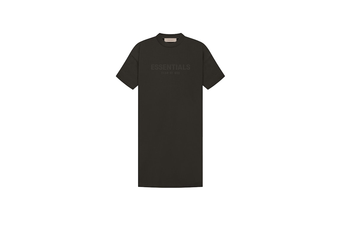 Pre-owned Fear Of God Essentials Women's Tee Dress Off Black