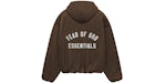 Fear of God Essentials donna Bomber con cappuccio in nylon testurizzato Marrone