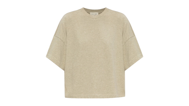 Pre-owned Fear Of God Essentials Women's Top Jersey Crewneck Sweat-shirt T-shirt In Heather Stone