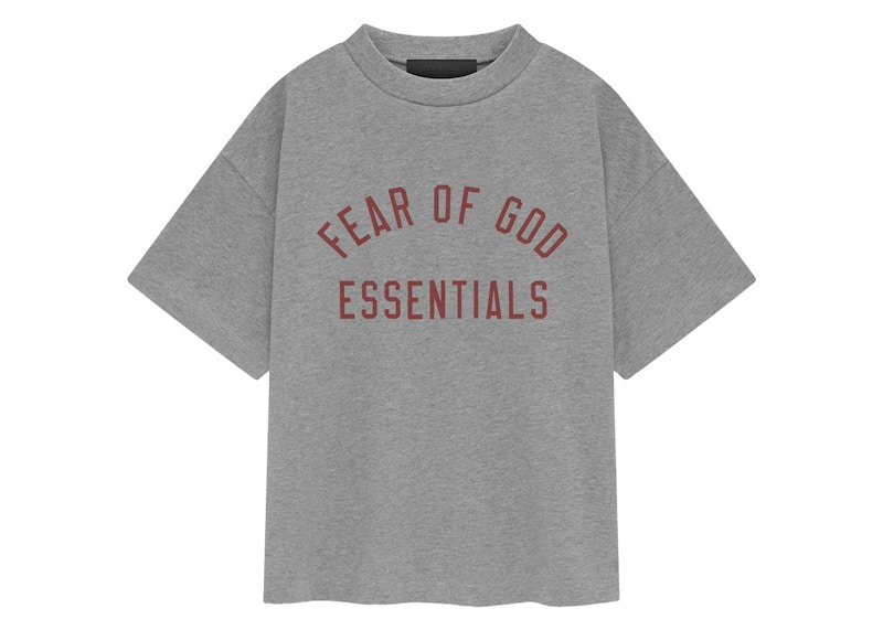 Pre-owned Fear Of God Essentials Womens Triblend Crewneck Sweatshirt Tee Shirt In Dark Heather
