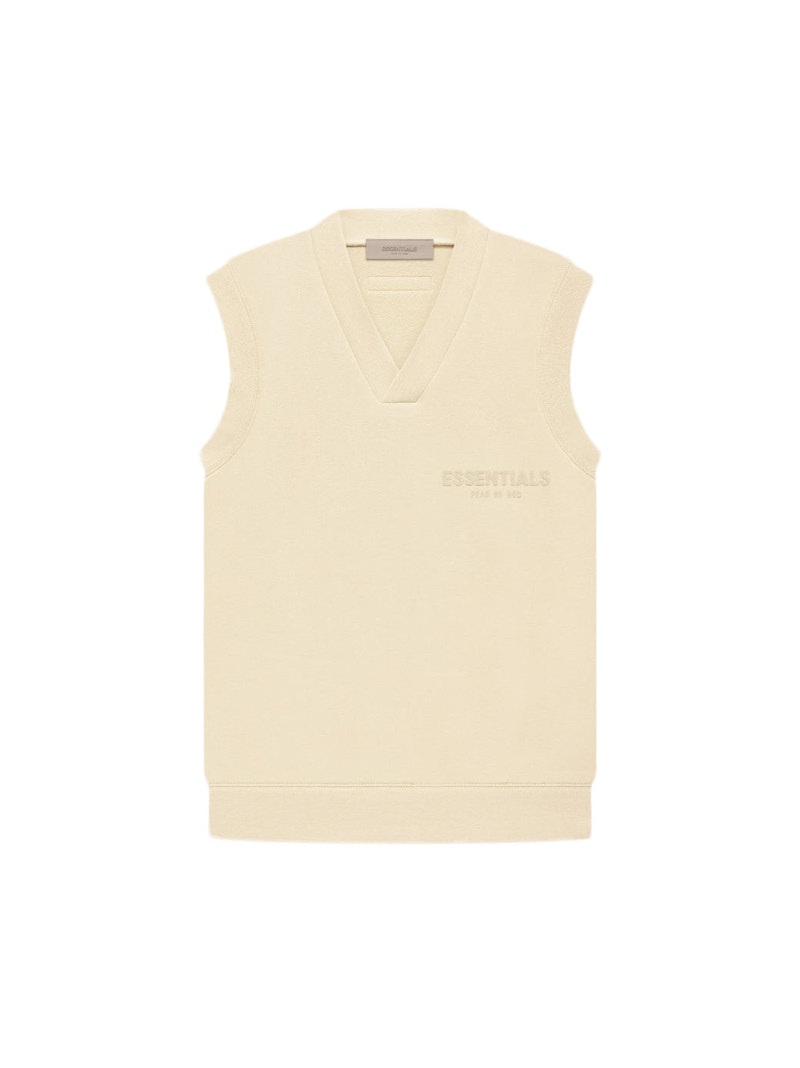 Fear of God Essentials Women's V Neck Vest Egg Shell - FW22 - US Fear of God Essentials Women's V Neck Vest Egg Shell - FW22 - US
