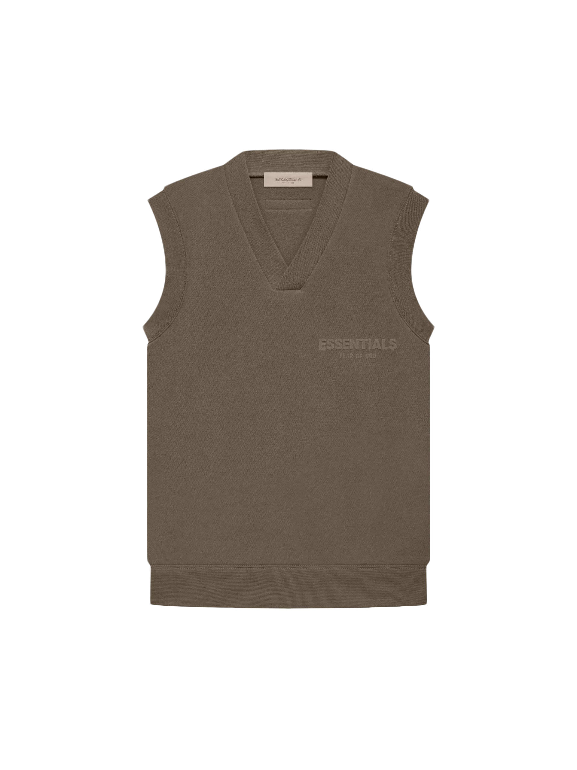 Fear of God Essentials Women's V Neck Vest Wood - FW22 - US