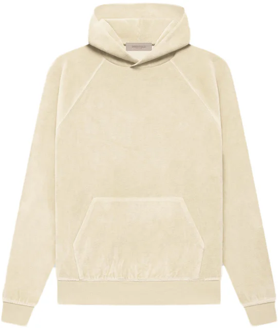Fear of God Essentials Women's Velour Hoodie Egg Shell - FW22 - US