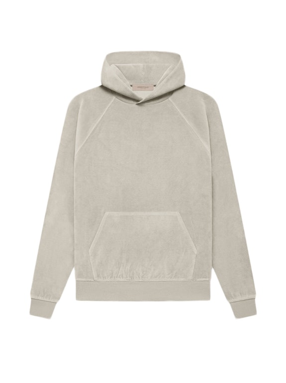 Pre-owned Fear Of God Essentials Women's Velour Hoodie Smoke