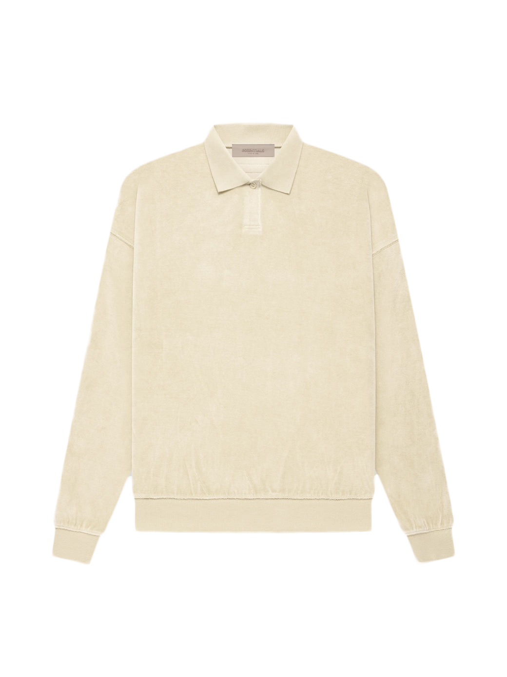 Fear of God Essentials Women's Velour L/S Polo Egg Shell - FW22 - US