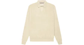 Fear of God Essentials Women's Velour L/S Polo Egg Shell