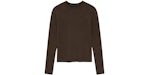 Fear of God Essentials donna Waffle Fitted Long Sleeve Sweater Marrone