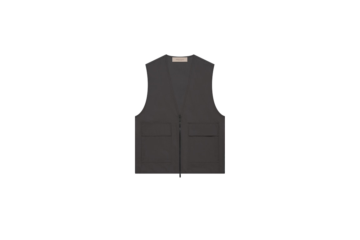 Pre-owned Fear Of God Essentials Work Vest Iron
