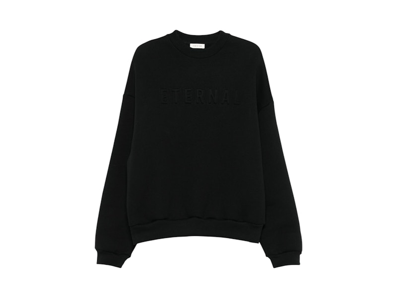 Pre-owned Fear Of God Men's Eternal Crewneck Sweatshirt In Black Base