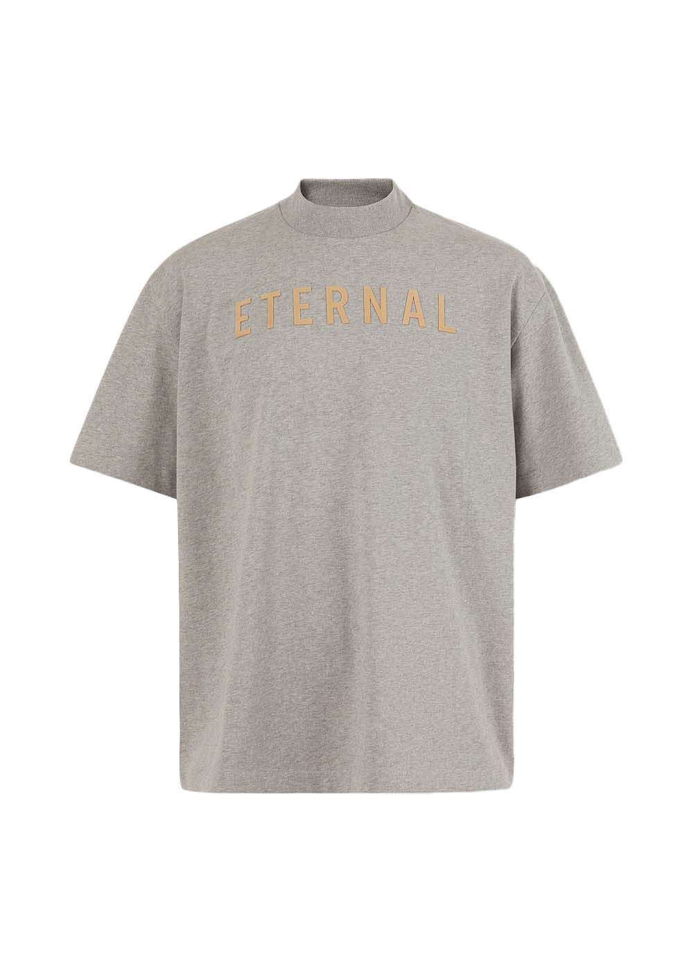 Fear of God Eternal Logo-Flocked Cotton T-Shirt Grey Men's - SS23 - US