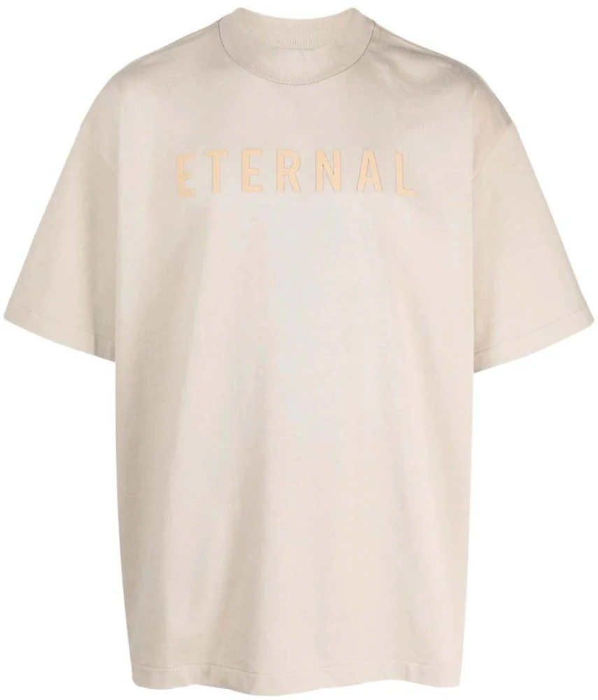 Fear of God Eternal Logo-Flocked Cotton T-Shirt Light Browne Men's ...