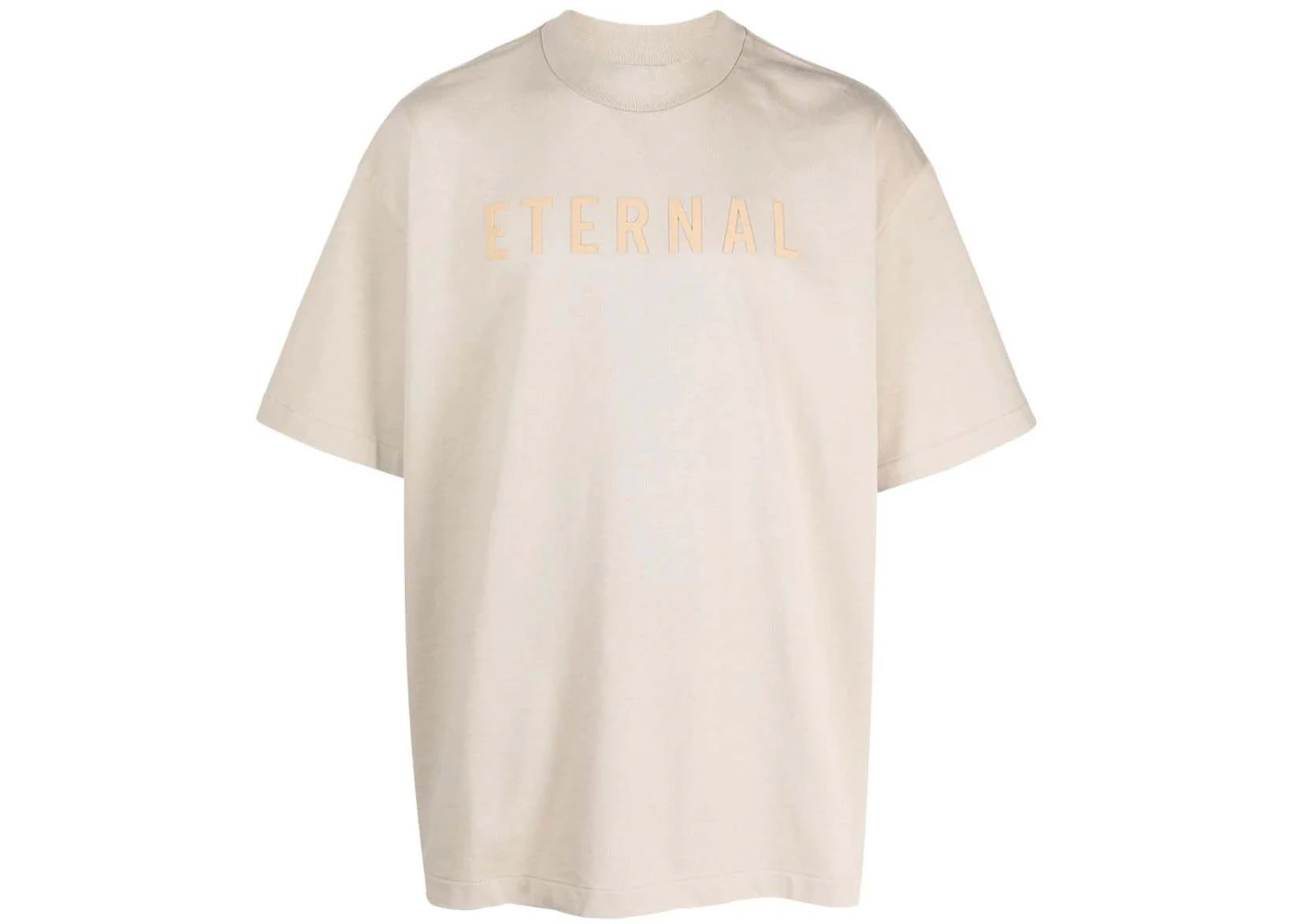 Fear of God Eternal Logo-Flocked Cotton T-Shirt Light Browne Men's ...
