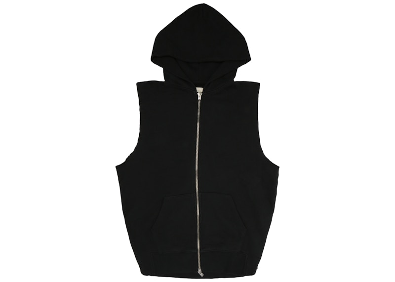 FEAR OF GOD FOG Sleeveless Zip Hoodie Black Men's - Collection