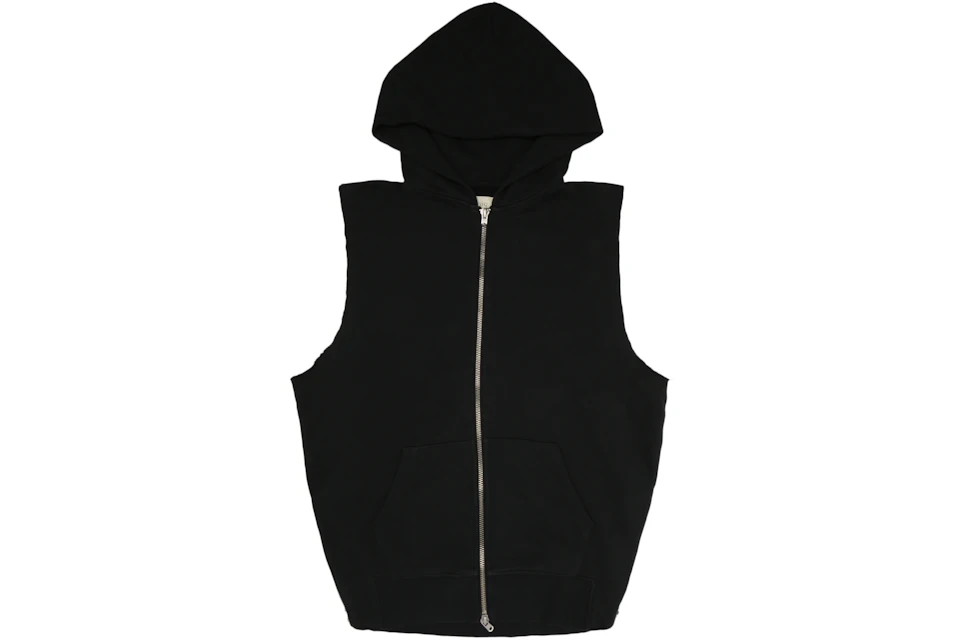 FEAR OF GOD FOG Sleeveless Zip Hoodie Black - Collection One - GB
