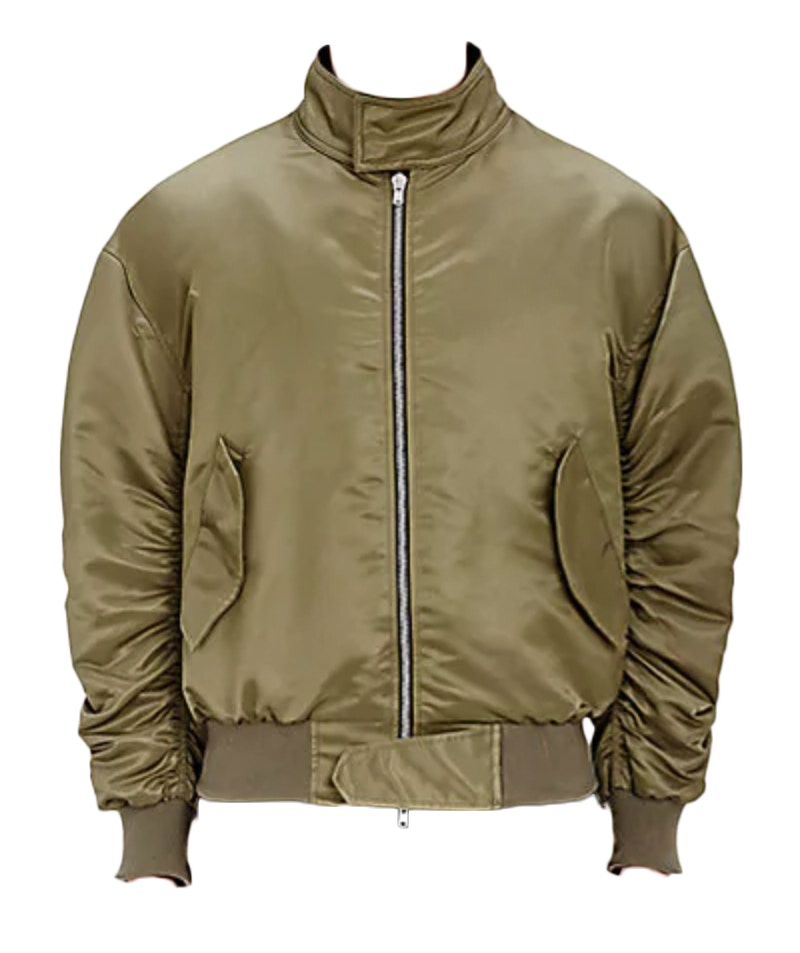 fear of god gold bomber jacket