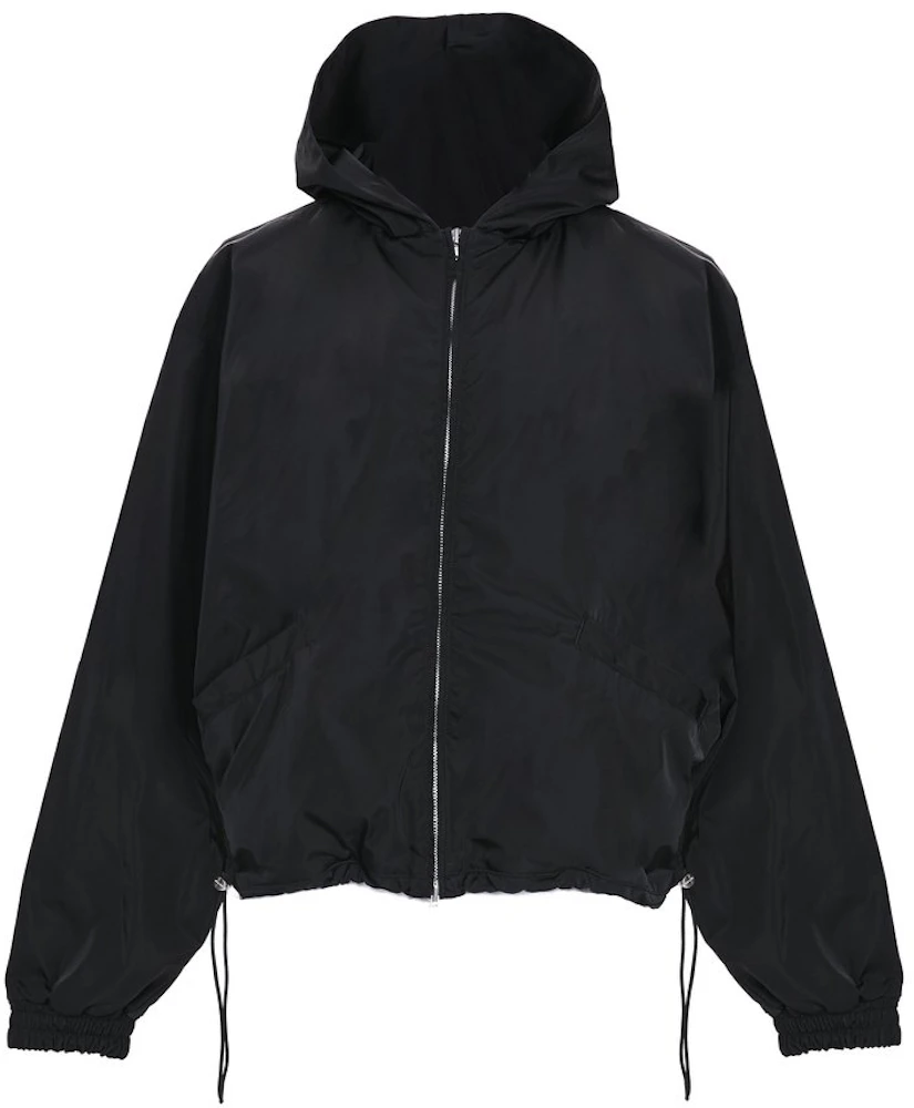 FEAR OF GOD Heavy Nylon Full Zip Hoodie Black - Sixth Collection - GB