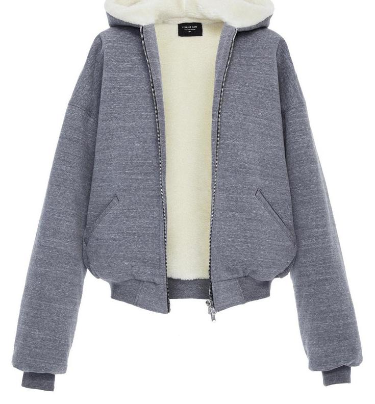FEAR OF GOD Heavy Terry Alpaca Hoodie Grey - Fifth Collection - US