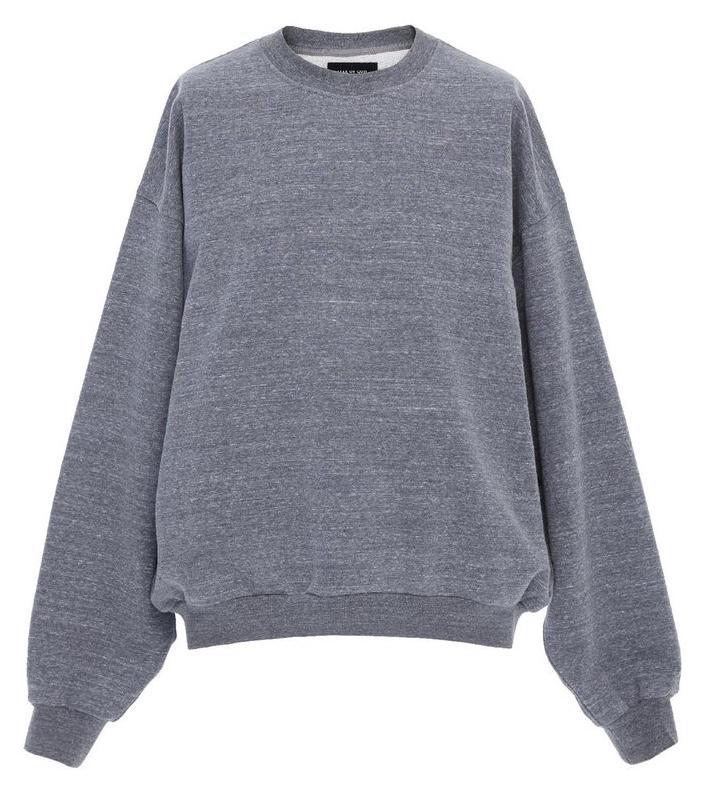 FEAR OF GOD Heavy Terry Crewneck Sweatshirt Grey Men's - Fifth ...