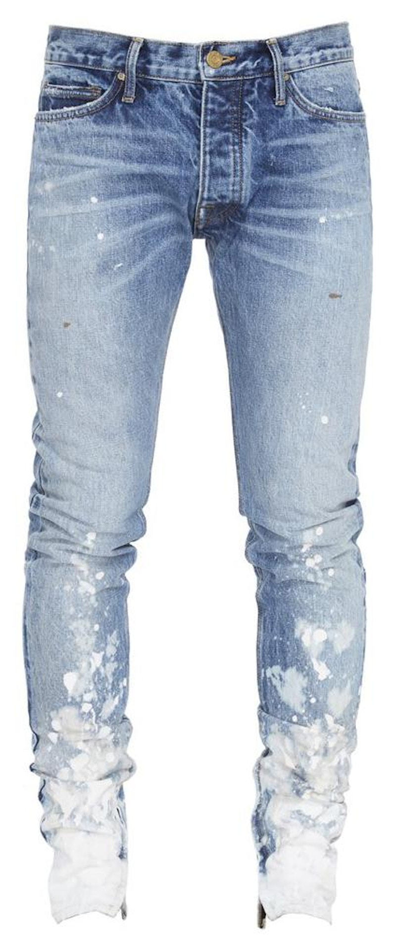 FEAR OF GOD Distressed Selvedge Denim Jeans Indigo Men's - Fifth 