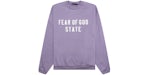Fear of God Logo Printed Crewneck Sweatshirt Lavender